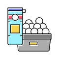 storaging golf balls color icon vector illustration Royalty Free Stock Photo