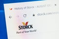 Storck Web Site. Selective focus. Royalty Free Stock Photo