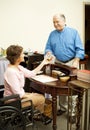 Store Clerk in Wheelchair