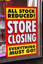 Store closing poster Royalty Free Stock Photo