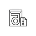 Store compressed folder and hdd line icon
