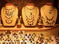 Store Display of Gold Jewelry