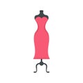 Store dress mannequin icon flat isolated vector