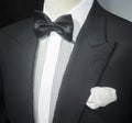 Store dummy in dinner jacket and bow tie Royalty Free Stock Photo