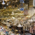 Store in famous Marrakesh souk Royalty Free Stock Photo