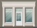 Store front with columns Royalty Free Stock Photo