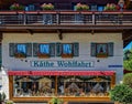 Store front of the most famous Christmas Store in the world, Kathe Wohlfahrt, in the Bavarian village of Oberammergau, Bavaria, Royalty Free Stock Photo