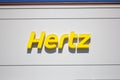 Hertz rental car sign