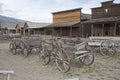 Wooden store fronts at Old western Trail Town Royalty Free Stock Photo