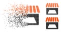 Moving Pixel Halftone Store Icon