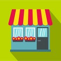 Store icon, flat style Royalty Free Stock Photo