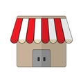 Store icon in flat style