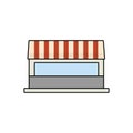 Store icon image in flat design style - Vector Royalty Free Stock Photo