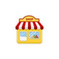 Store icon. Shop icon. Cartoon vector illustration isolated
