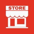 The store icon. Shop and retail, market symbol. Flat