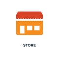 store icon. shopping concept symbol design, building storefront