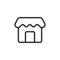 store icon. Simple thin line, outline vector of Web icons for UI and UX, website or mobile application Royalty Free Stock Photo