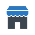 Store vector glyph color icon Royalty Free Stock Photo