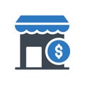 Store vector glyph  color icon Royalty Free Stock Photo