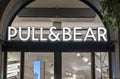 Store of the international chain Pull & Bear at night