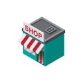 Store isometric icon on white background