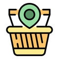 Store locator icon vector flat