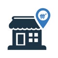 Store, navigation icon. Simple editable vector illustration