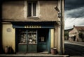 Store in old village building AI generative illustration Royalty Free Stock Photo