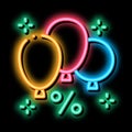 store opening sale discount neon glow icon illustration