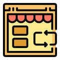 Store order return icon vector flat