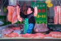 Store owner at Shanghai wet markets, China