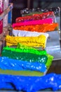 Store of plastisol ink have several color.