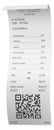 Store receipt mockup. Realistic retail cash bill Royalty Free Stock Photo