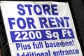 Store for rent sign