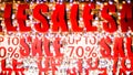 Special offer banner with the red sale text gold bokeh blur background