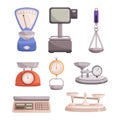 Store Scales, Set Of Precision Vector Scales Used In Retail Environments For Accurately Weighing And Measuring Products