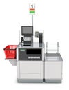 Store self checkout desk Royalty Free Stock Photo