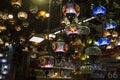 Store selling decorative lamps in Istanbul grand bazaar Royalty Free Stock Photo