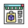 store selling online internet color icon vector illustration