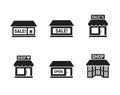 Store, shop icons set