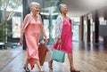 Store after store. Full length shot of a two senior women out on a shopping spree. Royalty Free Stock Photo