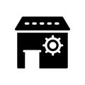 Store vector glyph flat icon Royalty Free Stock Photo