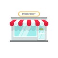 Store vector illustration isolated, shop front view building