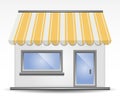 Storefront Awning in Yellow