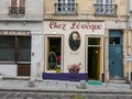 Storefront, Chez Leveque restaurant, Paris, France