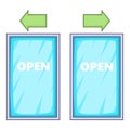 Storefront icon, cartoon style