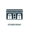 Storefront icon. Monochrome simple Stock Market icon for templates, web design and infographics