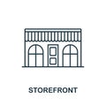 Storefront icon. Monochrome simple Stock Market icon for templates, web design and infographics