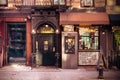 Storefronts from old New York City building exterior Royalty Free Stock Photo