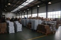 bulb distribution business storage delivery warehouse cardboard shipping box package. Generative AI.